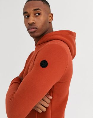 Jack & Jones – Premium – Orange huvtröja i sweatshirtmaterial
