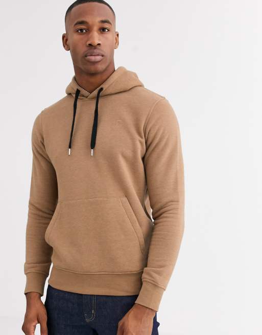 Jack & Jones Premium overhead hoodie in brown