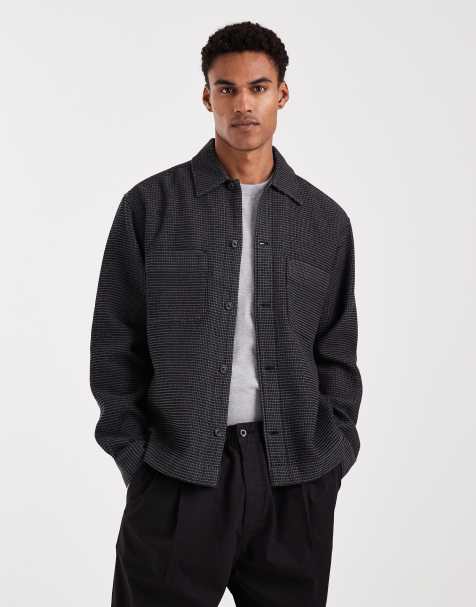 Jack & Jones Premium - Overshirt met wafelstructuur in donkergrijs - view 1