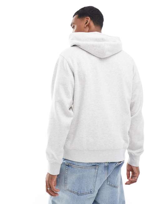 Jack Jones Premium oversized heavy weight hoodie in light grey marl ASOS