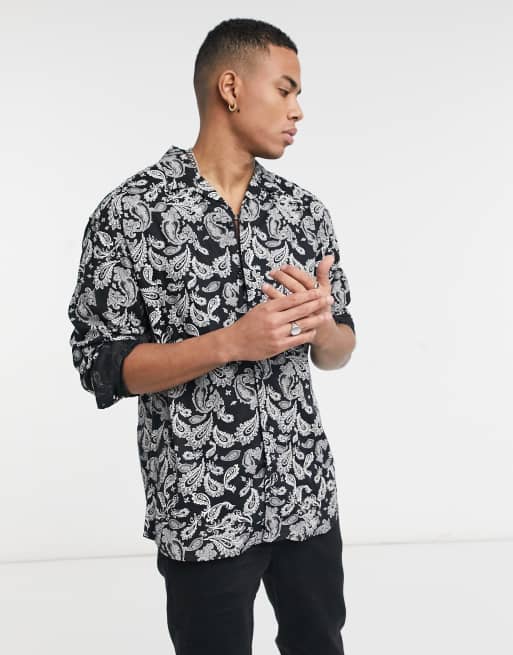 Black store paisley shirt