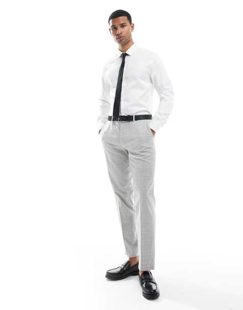 Jack & Jones Premium - Pantaloni da abito in misto lino beige - view 1