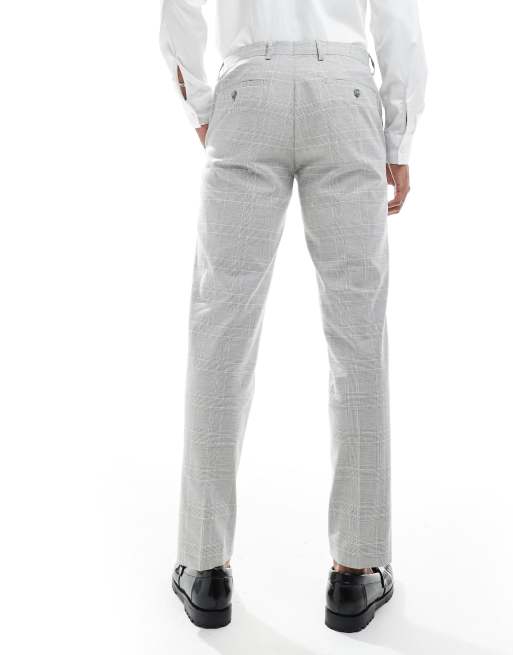 Jack & Jones Premium - Pantaloni da abito in misto lino beige, 5 di 5