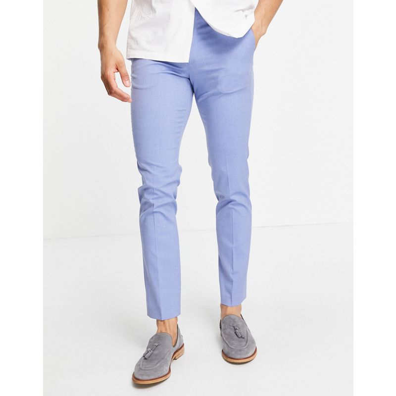 Jack & Jones Premium - Pantaloni da abito slim blu