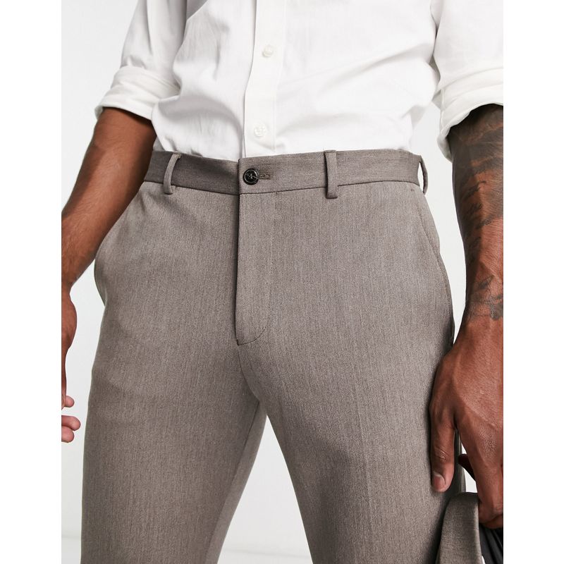 Pantaloni da abito Uomo Jack & Jones Premium - Pantaloni slim fit da abito color sabbia testurizzato 