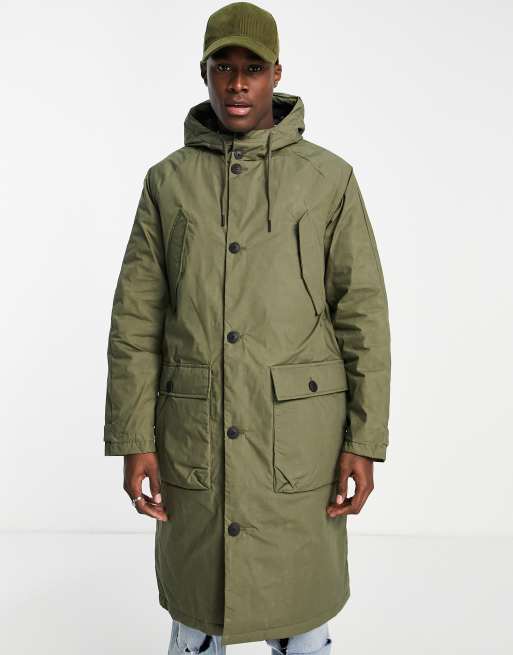 parka kaki longue