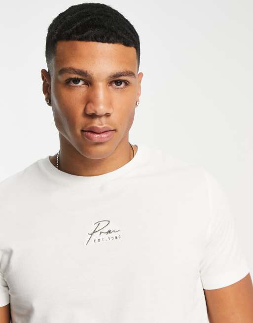 Jack & Jones Premium pique crew neck t-shirt in white | ASOS