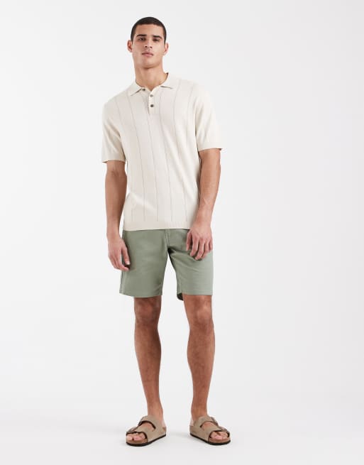 Jack & Jones Premium - Polo in maglia color crema, 2 di 5