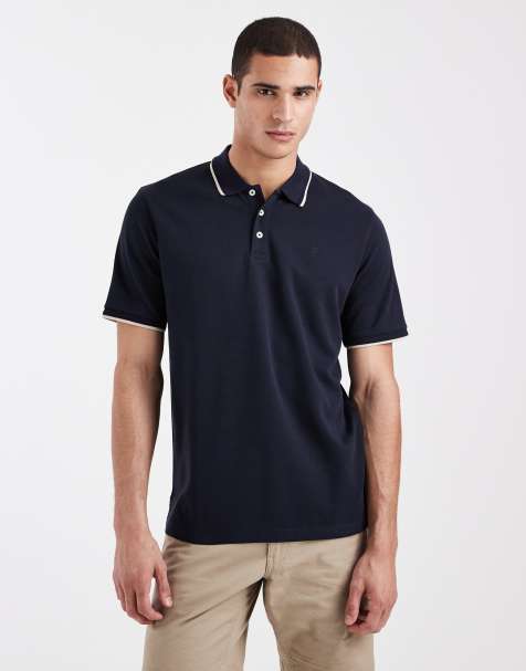 Jack & Jones - Premium - Polo met kraag met een gekleurd randje in marineblauw - view 1