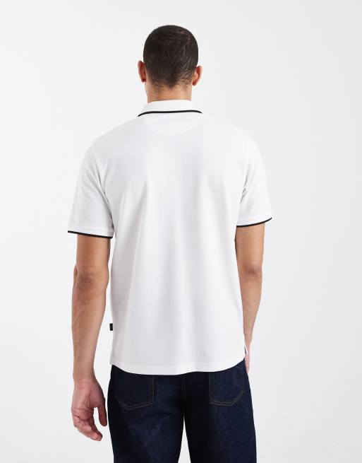 Jack & Jones - Premium - Polo met kraag met een gekleurd randje in wit, 3 van 5