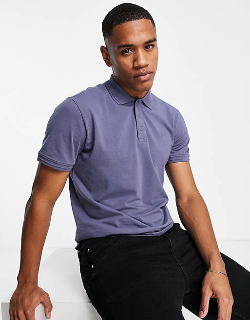 Men Jack & Jones Premium polo with chest embroidey in blue 