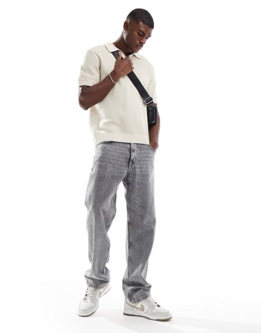 Jack & Jones Premium – Polohemd in strukturiertem Cremeweiß mit geschlitztem Ausschnitt und Kragen, 2 von 4