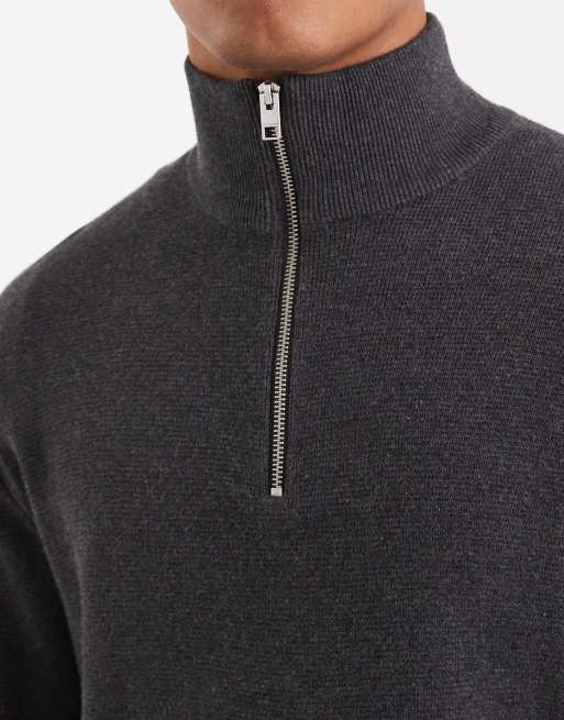 Jack & Jones - Premium - Pull à col zippé - Gris foncé, 5 de 5