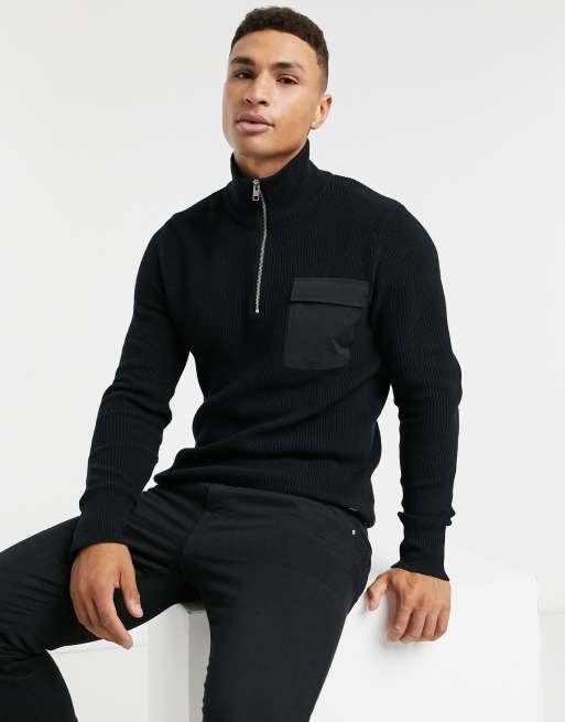 Asos quarter zip clearance jumper