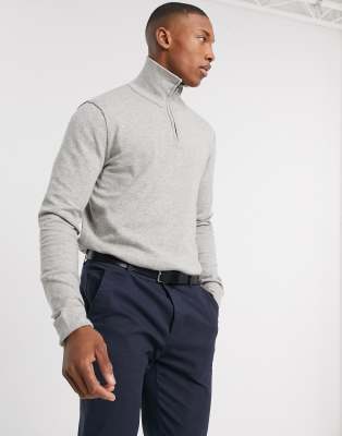 dress shirt with quarter zip sweater