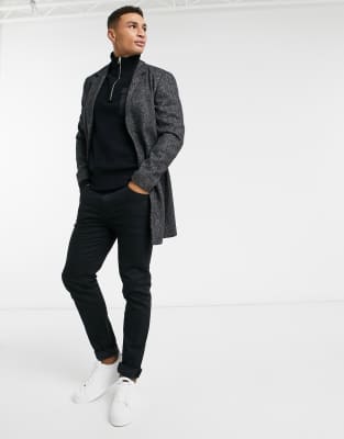 quarter zip sweater with blazer
