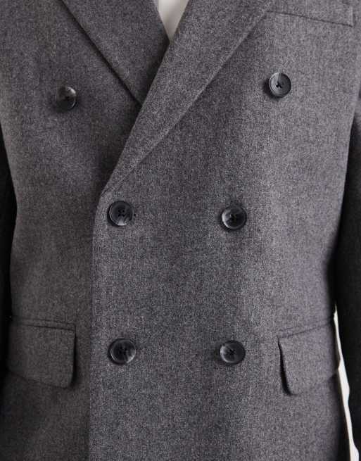 Jack & Jones Premium relaxed wool suit jacket in gray