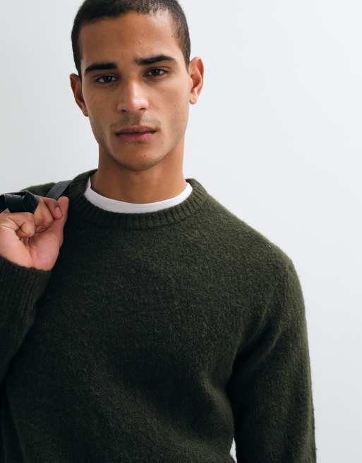 Jack & Jones premium ribbed knit jumper in forest green, 4 of 5