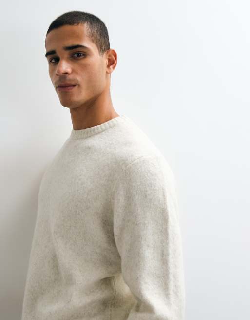 Jack & Jones premium ribbed knit sweater in beige, 3 of 5
