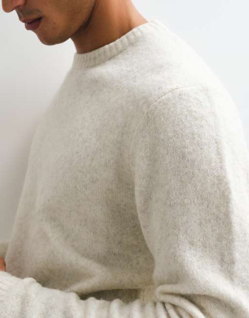 Jack & Jones premium ribbed knit sweater in beige, 4 of 5