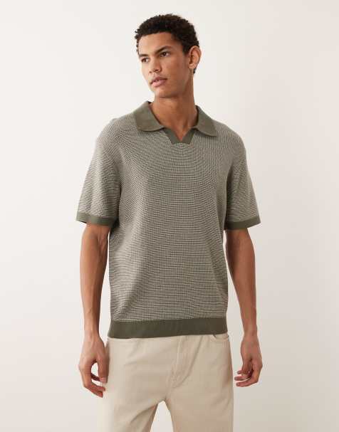 Jack & Jones Premium – Salviagrön, stickad topp med slits vid halsen - view 1