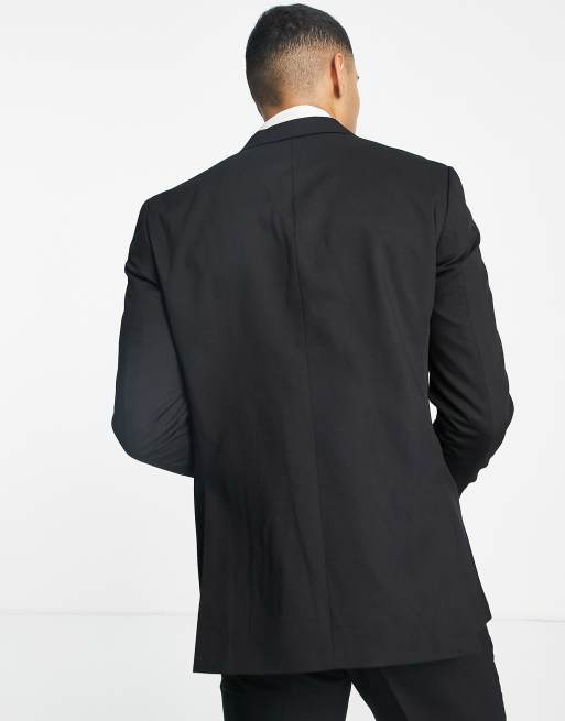 Jack & Jones Premium – Schmale Anzugjacke in Schwarz, 3 von 4