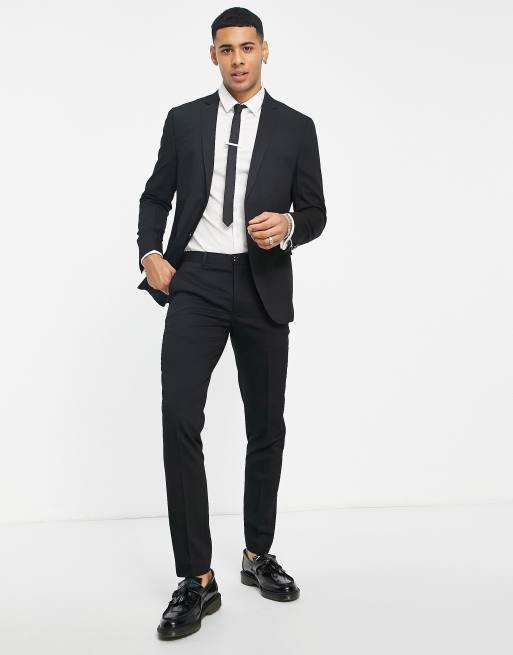 Jack & Jones Premium – Schmale Anzugjacke in Schwarz, 4 von 4