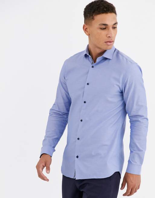 jack and jones blue and white shirt