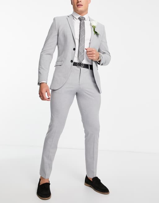 Grey skinny best sale suit trousers