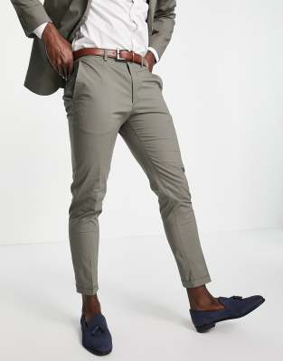 skinny cropped suit trousers