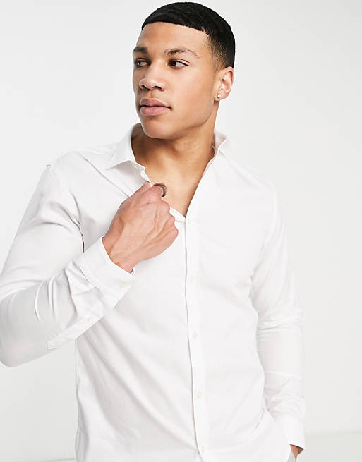 Jack & Jones Premium - Slim fit overhemd in wit