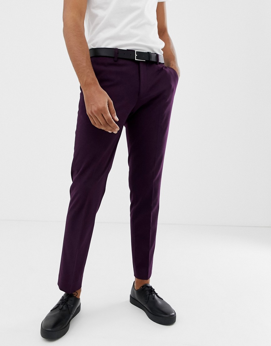 Jack & Jones - Premium - Slim-fit pantalon met stretch-Paars