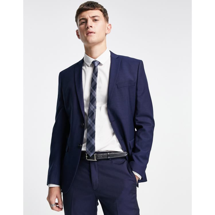 Jack & Jones Premium slim fit stretch suit jacket in dark navy | ASOS