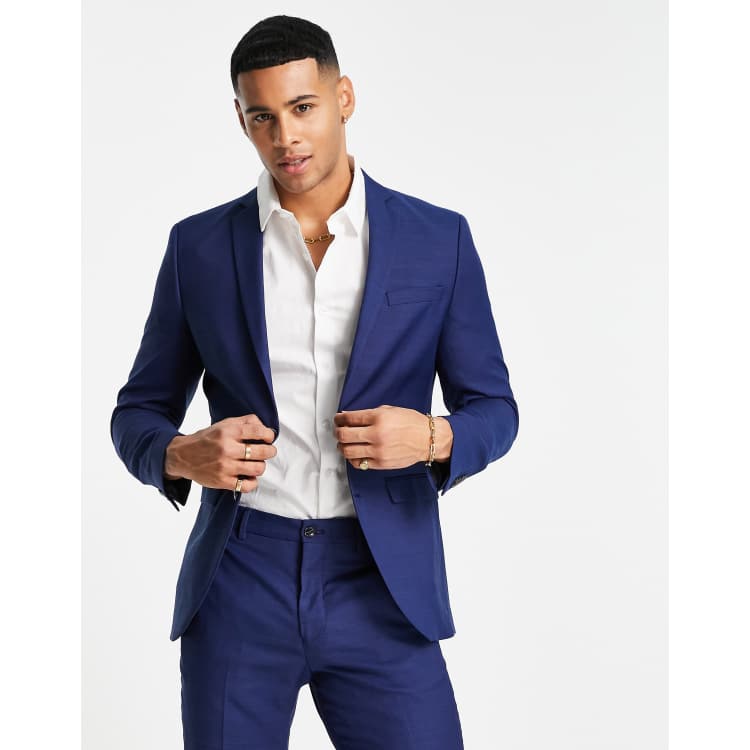 Slim Fit Bright Blue Jacket