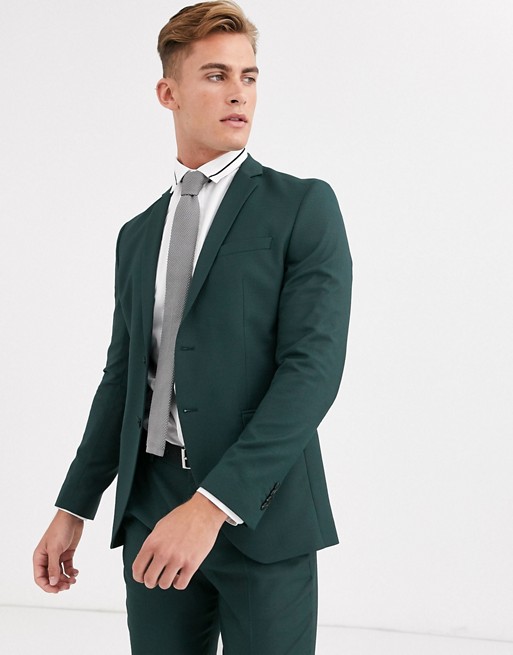Jack & Jones Premium slim fit suit jacket in green