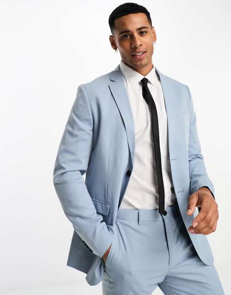 Jack & Jones Premium slim fit suit jacket in light blue  - view 1