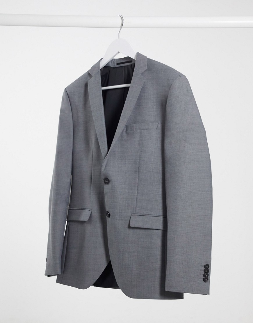 Jack & Jones Premium slim fit suit jacket in light gray-Grey
