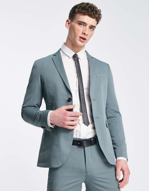 Jack & Jones Premium slim fit suit jacket in light green