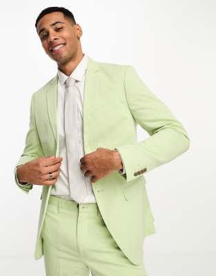 Jack & Jones Premium Slim Fit Suit Jacket In Mint-green