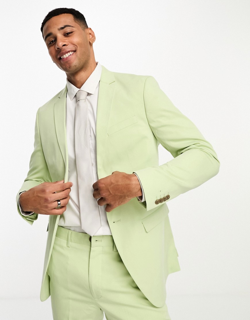 Jack & Jones Premium slim fit suit jacket in mint-Green