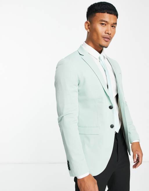 Jack & Jones Premium slim fit suit jacket in pastel blue | ASOS