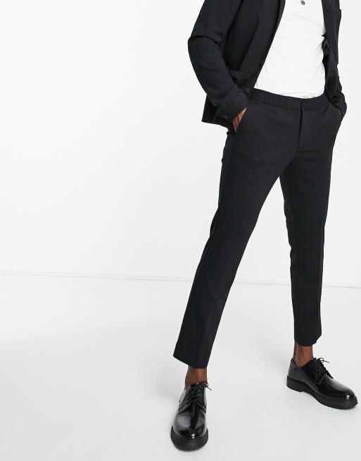 Slim Fit Suit Pants in Black