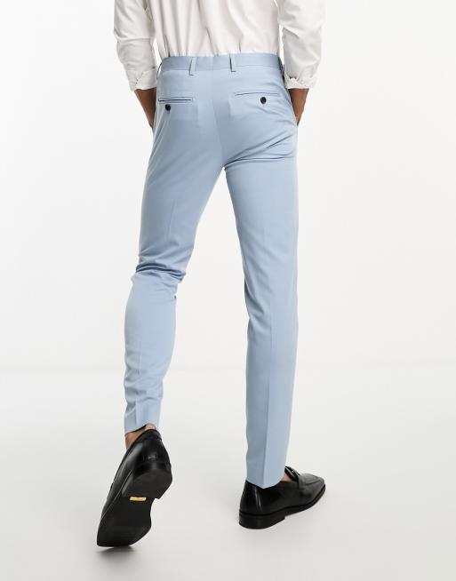 Jack & Jones Premium slim fit suit pants in light blue