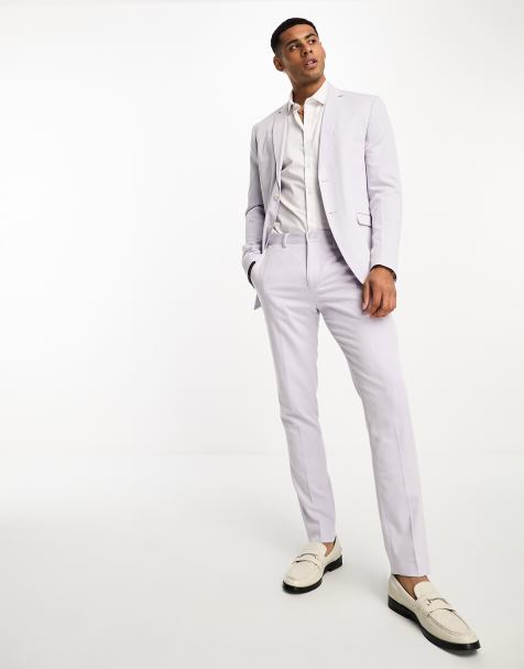 Jack & Jones Premium slim fit suit pants in lilac - view 1