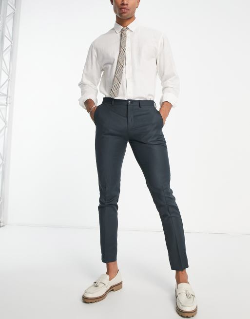 Jack & Jones Premium slim fit suit pants in teal 