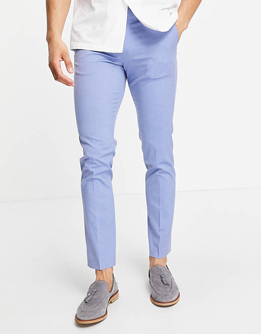 Jack & Jones Premium slim fit suit trousers in blue