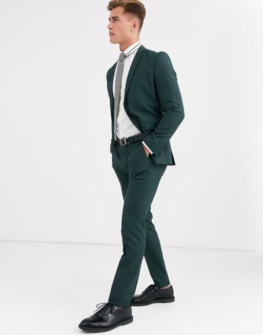 Jack & Jones Premium slim fit suit trousers in green, 4 of 4