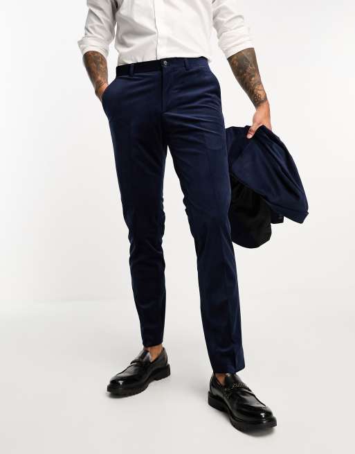 Slim Fit Velvet Suit Pants