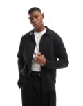 [Jack & Jones] Jack & Jones Premium slim jersey jacket in black XS Black