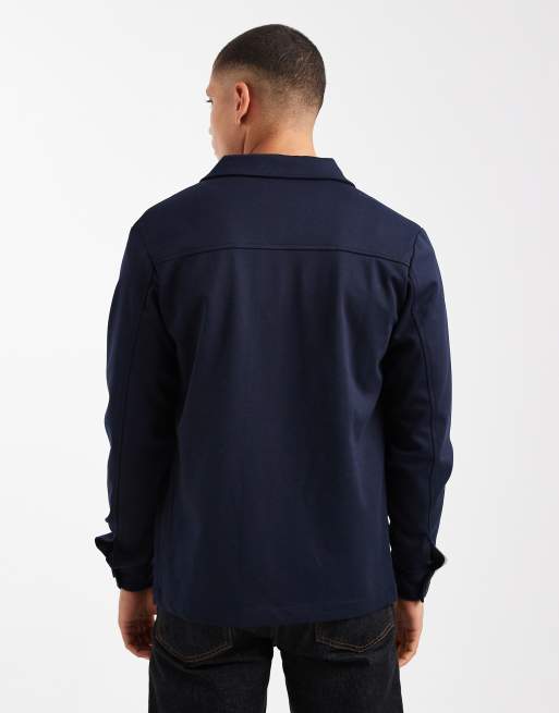 Jack & Jones Premium slim jersey suit jacket in navy, 3 of 5